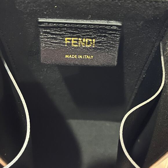 FENDI Vitello Fluffy Logo Vertical Box Crossbody - Picture 7 of 16